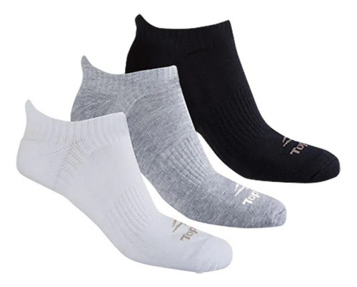 Imagen 1 de 2 de Medias Topper Training Pack X 3 Invisibles Elite Mujer Ng Bl