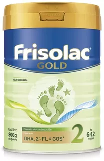 Formula Infantil En Polvo Frisolac Gold 2 Lata Verde 800gr