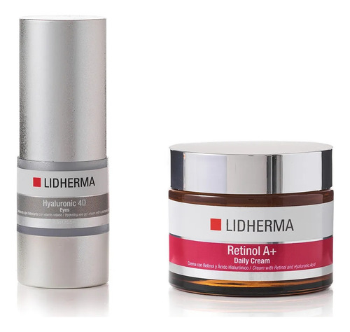 Kit Retinol A+ Daily Cream + Hyaluronic 4d Eyes Lidherma 