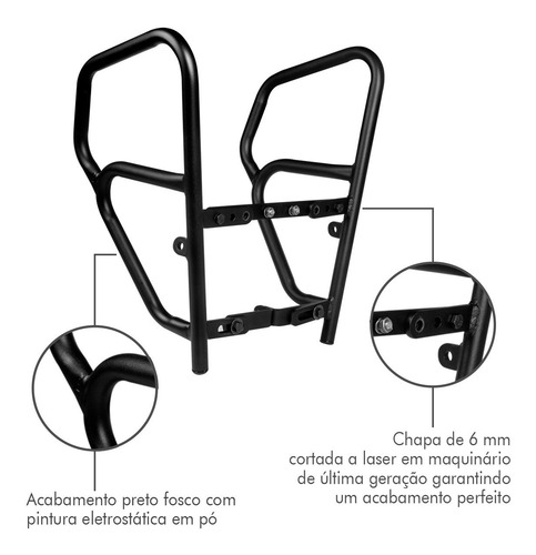 Imagem 7 de 10 de Protetor Motor Carenagem Com Pedaleira Ybr 125 Factor 125