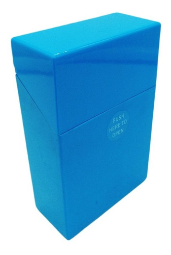 Estojo Porta Objetos Carteira Case Plastico P/ 20 Cig Azul