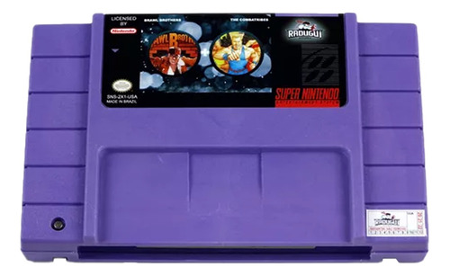 Cartucho 2 Em 1 - Brawl Brothers E Combatribes Snes