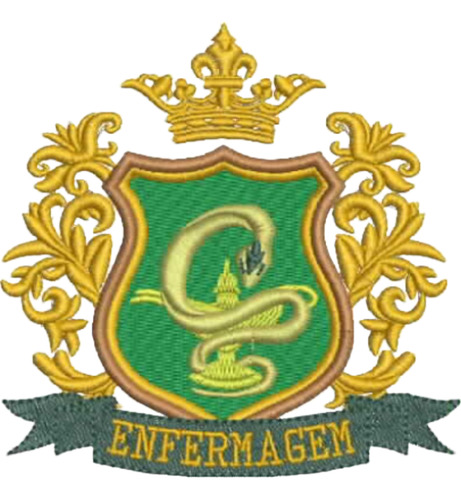 Matriz Bordado Escudo Enfermagem Acl - Guirro H565 Verde Brasão Enfermagem