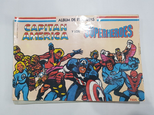 Imagen 2 de 10 de Álbum De Figuritas Capitán América Superhéroes '80 Mag 58821
