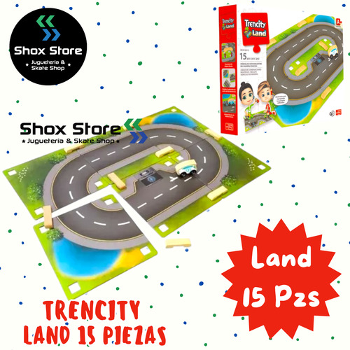 Trencity Modulo Madera Encastre Pista Vehiculo 15 Piezas