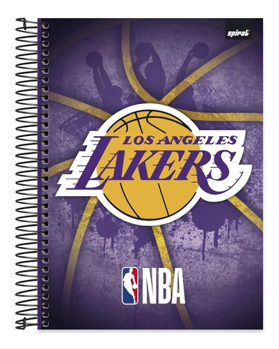 Caderno Nba Universitário 10 Materia 160f Los Angeles Lakers