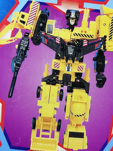 Figura Carros Construcción Transformable Robot Vintage 90's (Usado)