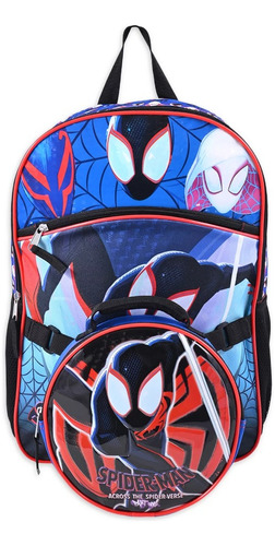 Bolso Escolar De Spiderman (marvel) + Lonchera Importado Usa