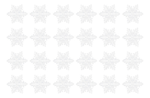 Decoración Navideña Con Forma De Copo De Nieve, 24 Unidades,