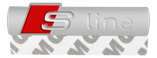 Emblema S Line Plata Metal Auto Lujo Compatible Con Audi