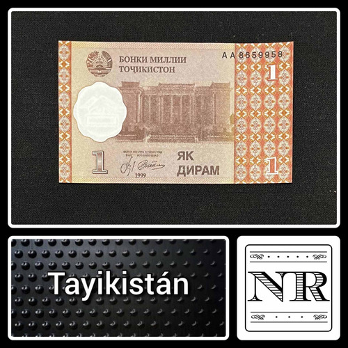 Imagen 1 de 3 de Tayikistan - 1 Diram - Año 1999 - Unc - P#10