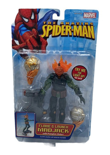 Flame & Launch Mad Jack Amazing Spider-man Classics Toy Biz