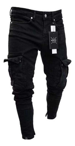 Pantalón Elastizado De Moda De Mezclilla C/cierre, En Oferta