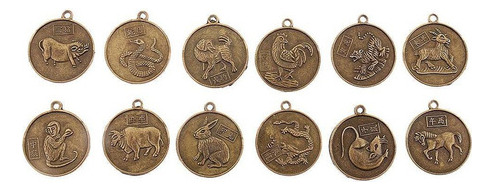 .. 3x12 Unids / Set Signos Del Zodiaco Chino Animales Moneda