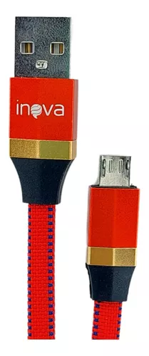 Cable Cargador Y Datos Micro Usb V8 Inova 1m Celular Tablet