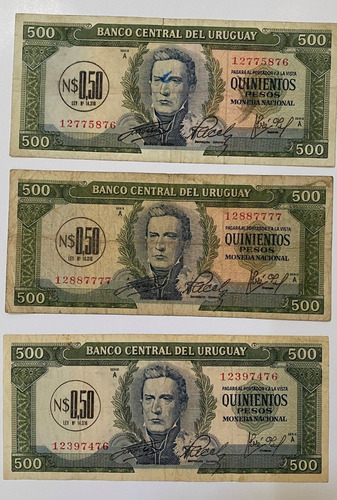 Billetes Uruguay 0,50 Nuevos Pesos, Bl302