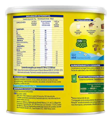 Chocolate En Polvo Nesquik Nestlé® Opti-start De 2.2 Kg