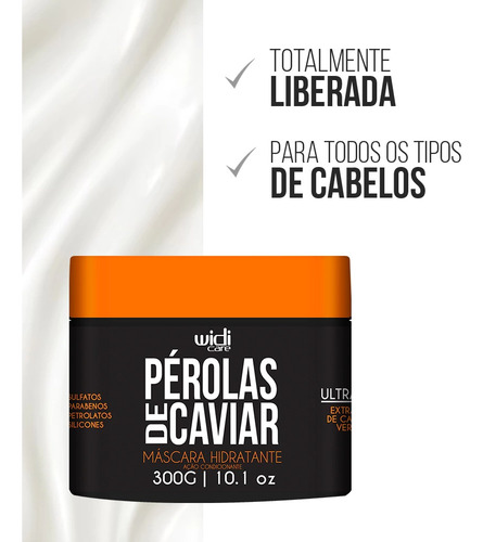 Pérolas De Caviar - Máscara Hidratante Widi Care -300g