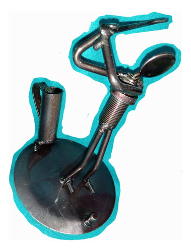 Gcg Figura De Metal Golfista Reciclado Golf Artesanal Retro