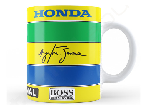 Taza De Porcelana Fierrera - Ayrton Senna #01 | Formula 1