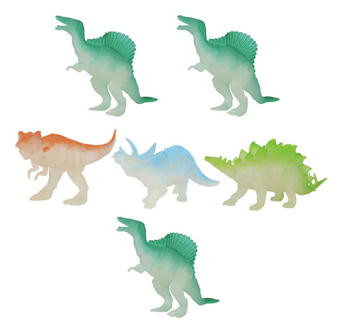 Miniatura Luminosa De Dinosaurio Para Niños, 6 Unidades