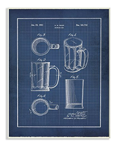 Stupell Industries - Taza De Cerveza Vintage Con Diseño De P