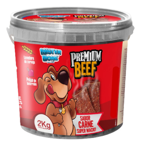 Bifinho Premium Para Cães De Carne Balde 2kg