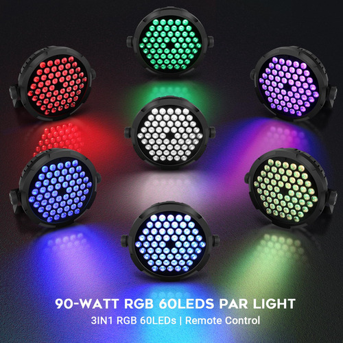 Luces Rgb Para Escenario Activadas Por Sonido Control Remoto