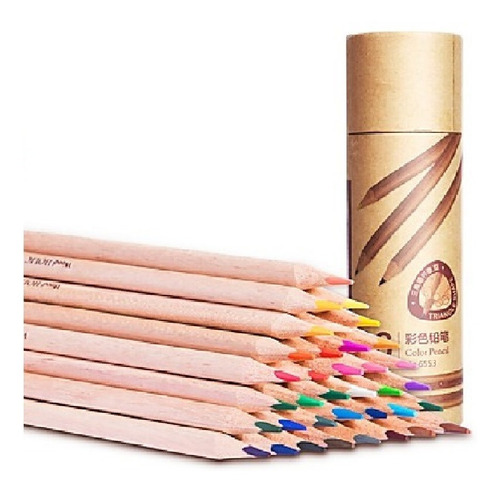 Imagen 1 de 3 de Lapices De Colores Triangulares X36 Deli - Detodo
