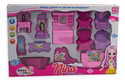 Kit Decoração Para Casinha Da Nina Com 12 Unidades Toys Toys