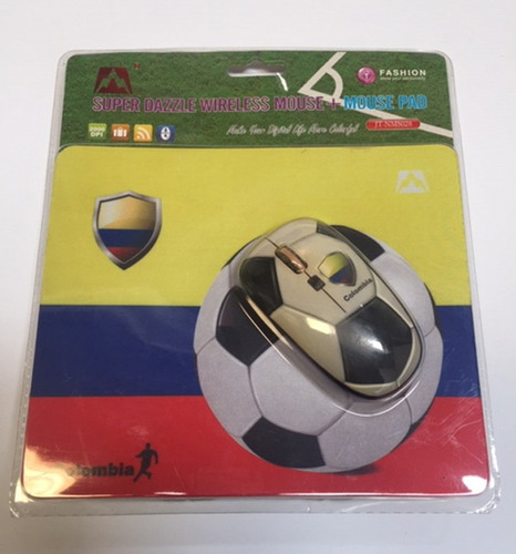 Combo Mouse Y Tapete  Fútbol Colombia