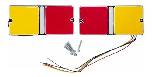 Imagen 1 de 7 de Juego Faros Led Trailer Acoplado Remolque Camión Bicolor 12v