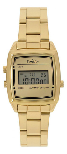 Relógio Condor Feminino Vintage Digital Dourado Cojh512ac/4d