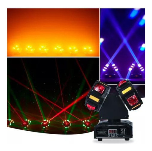 Cabeza Movil Doble 4 En 1 Laser Rgb Strobo Eventos Disco