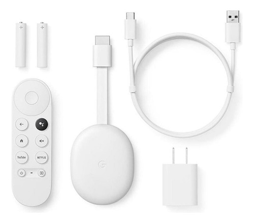 Google Chromecast 4 Con Google Tv Hd Blanco De Voz