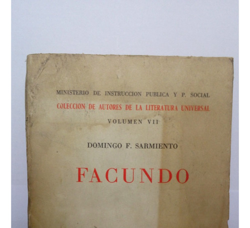 Libro Facundo     Domingo F. Sarmiento