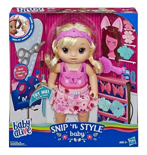 Baby Alive Corte De Cabelo Pentados Diferentes Loira E5241