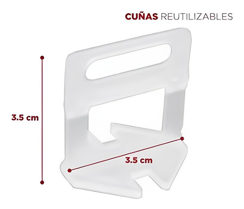 Kit De Nivelacion Para Pisos Castel Con 200 Niveladores 1mm