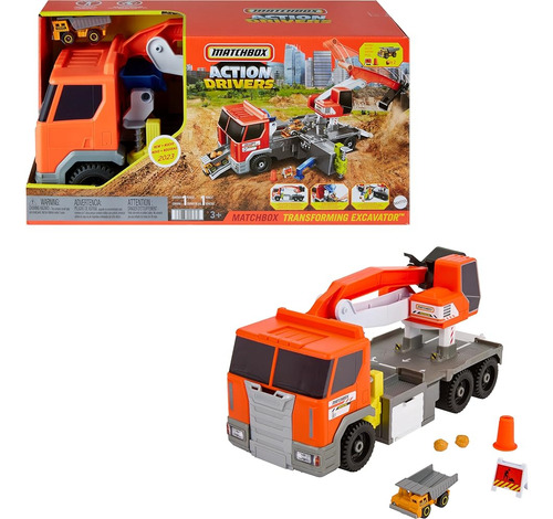 Matchbox Action Drivers Matchbox Excavadora Transformadora, 