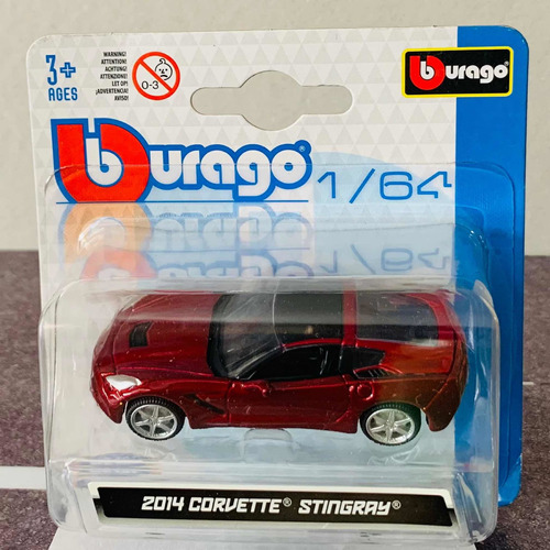 Chevrolet Corvette Stingray Rojo Burago 1/64