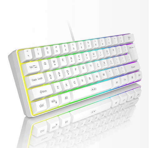 Mini Teclado Para Juegos Al 60%, Teclado Ultracompacto De 61