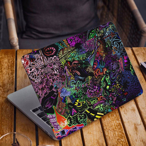 Vinilo Skin Calco Notebook  Macbook Psicodelico Colores