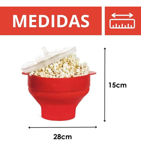 Pipoqueira Silicone Para Microondas Balde De Pipoca - Mori