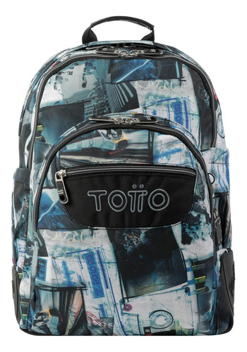 Bolso Morral 44cm Escolar Totto Ecole Rayol Postales 4hv 