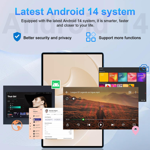 Tablet Suaat 10,1 Pulgadas Android 14 20 Gb Ram 128 Gb Rom 1
