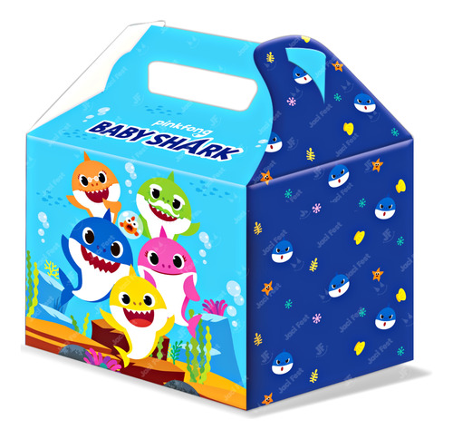 12 Cajas Cajitas Dulceras Baby Shark Artículo Fiesta Bsk0h1