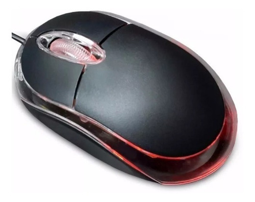 Mouse Optico 3d Usb Led Marca Imexx Negro Pc Laptop