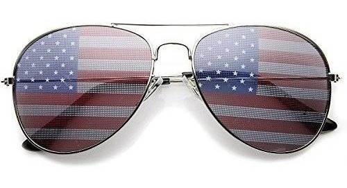 Grinderpunch Gafas De Sol De Aviador Con Bandera Americana G