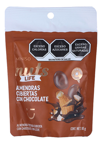 Miniso Almendras Cubiertas Con Chocolate 80 Gr