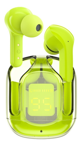 Audífonos in-ear inalámbricos Acefast Cristal T6 verde